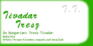 tivadar tresz business card